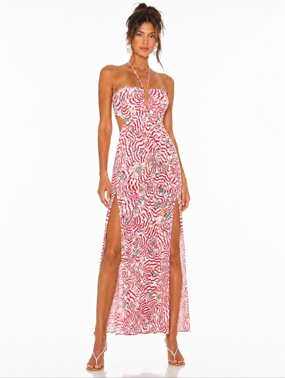 Poupette St Barth Carla Strapless Cutout  Maxi Dress NEW Size L